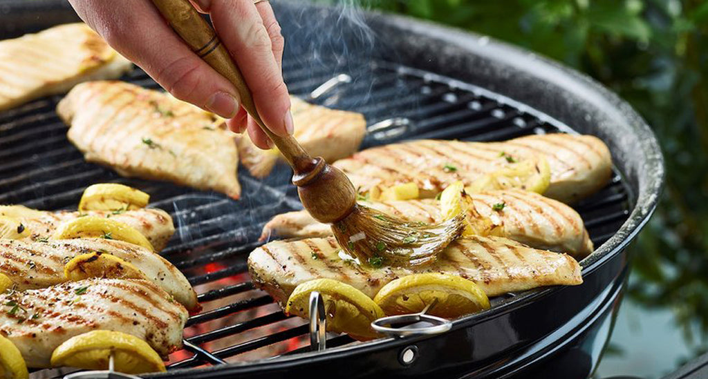 Barbecued Chicken Breasts with Honey Mustard