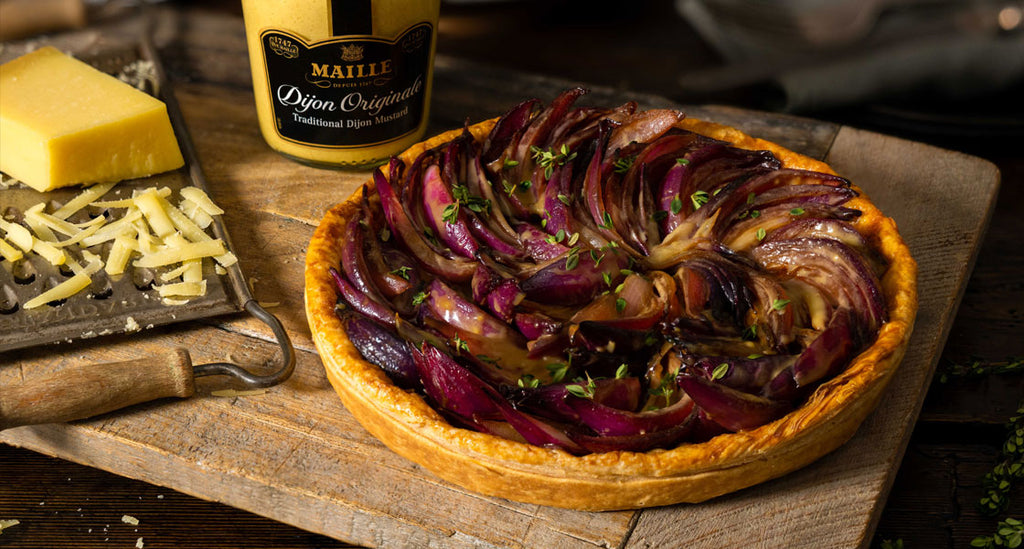 Maille Vegetarian Red Onion Tarte Tatin Recipe