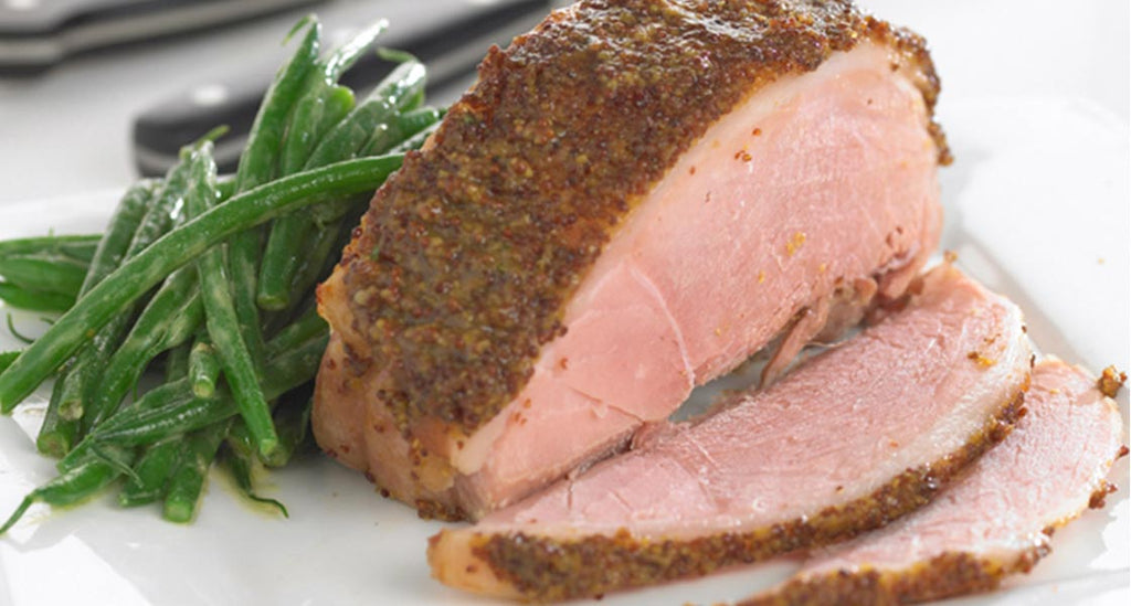 Pork Loin, Wholegrain Crust, Green Beans