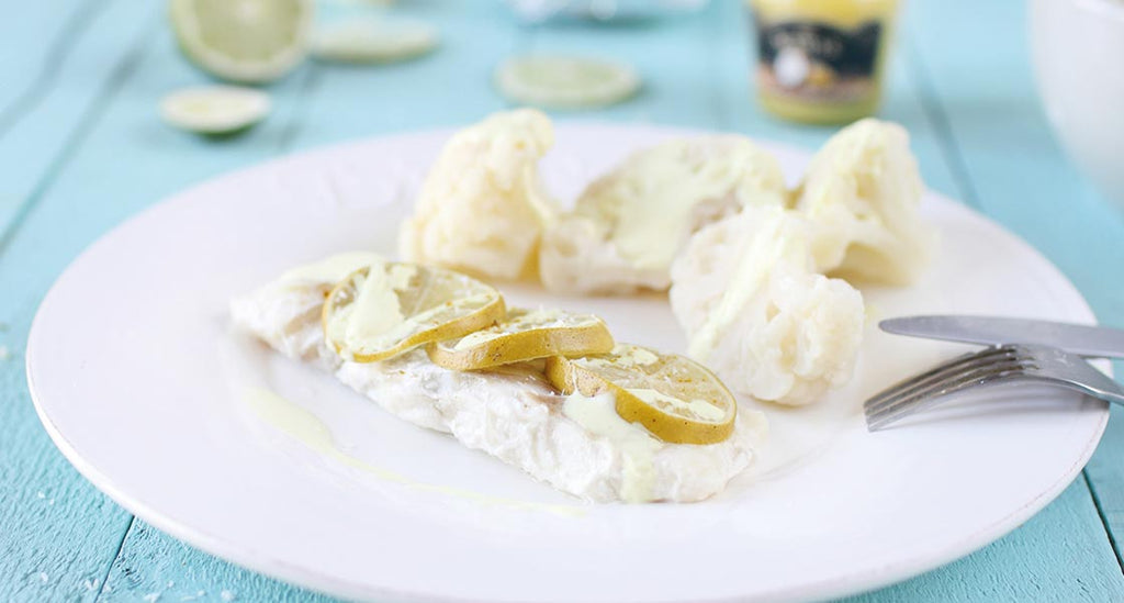 Cod en Papillote with coconut mustard