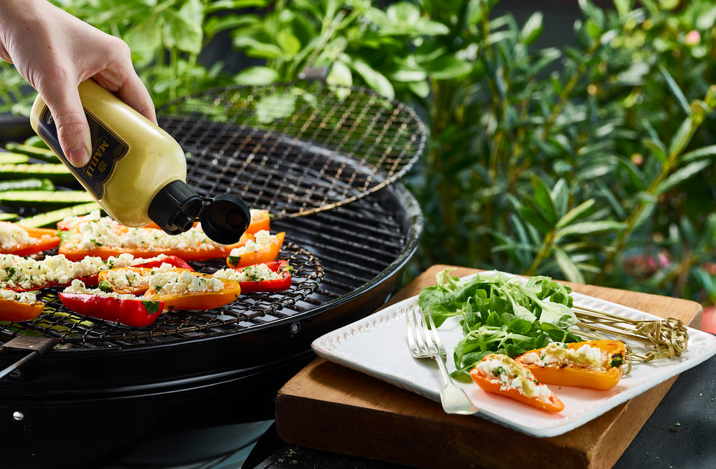 Feta Cheese Bell Peppers On The BBQ