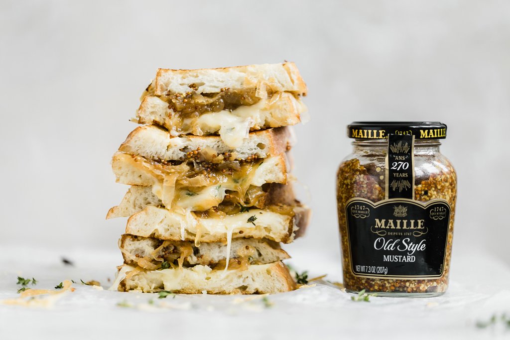 Grilled Cheese Recipe with Caramelised Onions