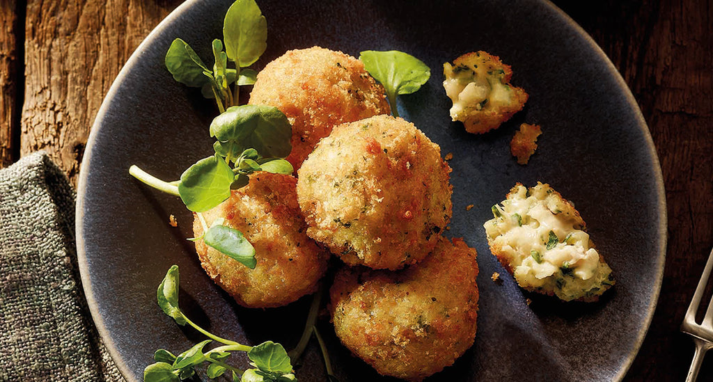 Haddock and Dijon Mustard Croquettes with a Spring Onion Mayonnaise