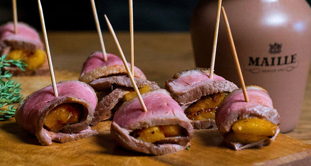 Christmas Spiced Duck And Pineapple Canapes