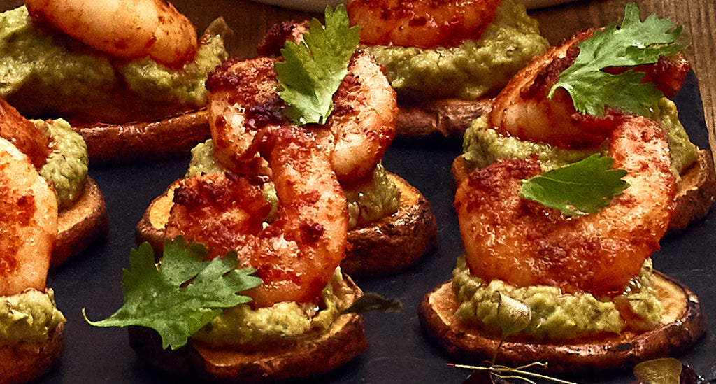 Cajun Shrimp Guacamole Bites