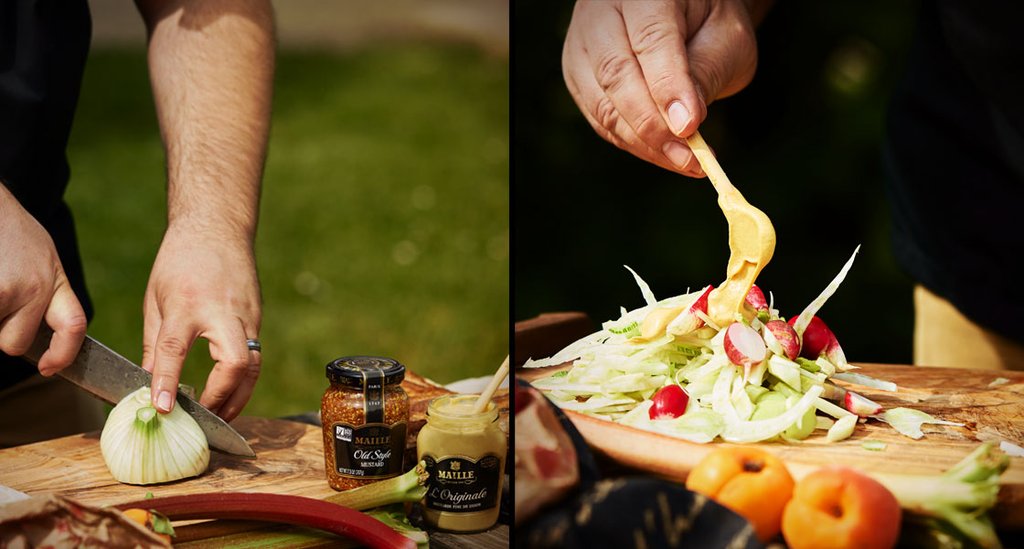 Rhubarb And Fennel Mustard Salad