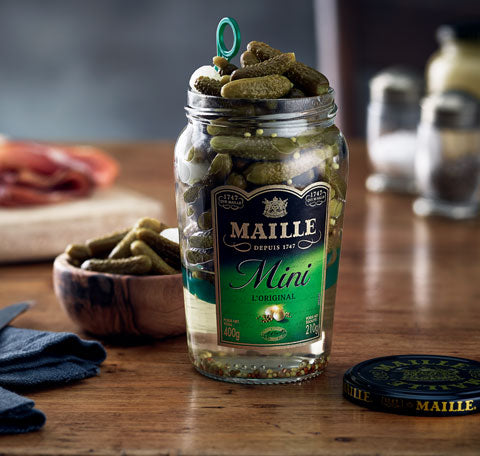 Maille - Mini Cornichons Petits Croquants Bocal 210 g