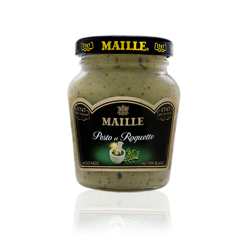 Maille Pesto and Rocket Lettuce Mustard with White Wine, 108g
